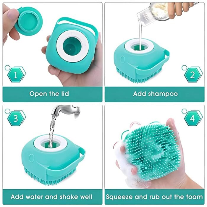 Cepillo de baño para mascotas – Aseo fácil y efectivo