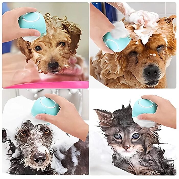 Cepillo de baño para mascotas – Aseo fácil y efectivo