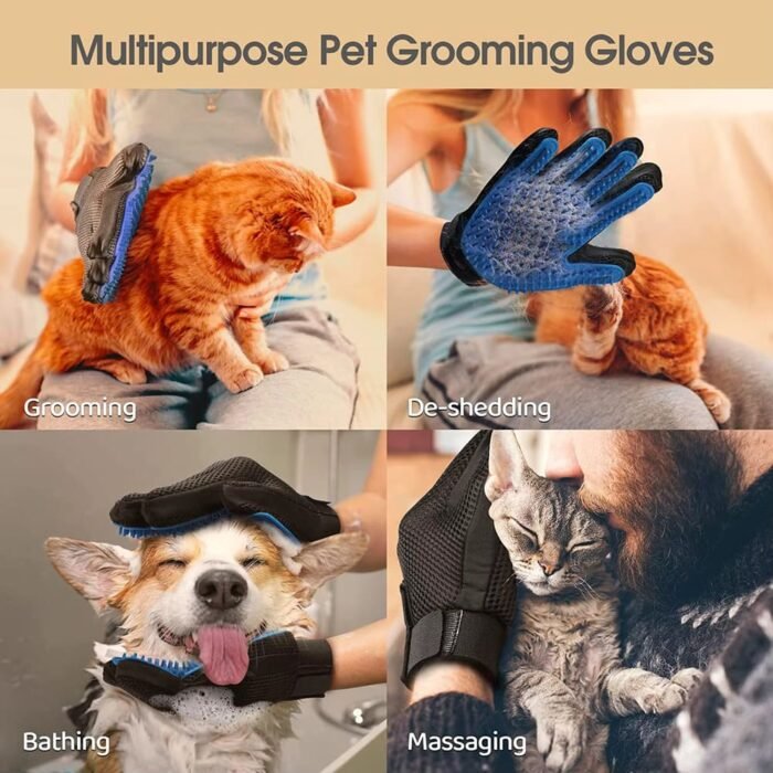 Guantes de aseo para mascotas – Cepillado y masaje en uno